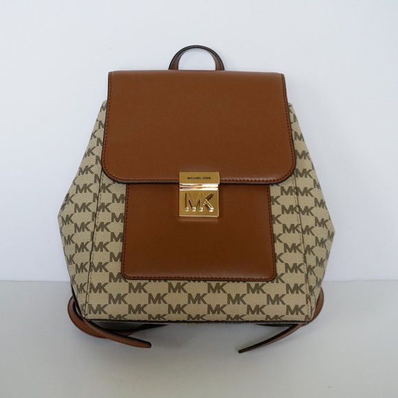 Michael Kors Mindy M Backpack MK Natural/Brown main image 9